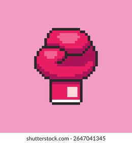 Vector Illustration of Boxing Gloves with Pixel Art Design, perfect for game assets themed designs