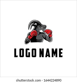 vector illustration. Boxing Goat. logos for the gym, boxing gym, masculine and strong.