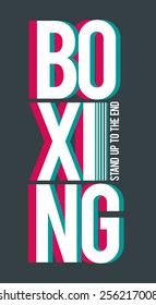 vector illustration of boxing sport for real men,  design for t-shirts,vintage design