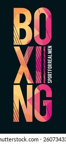 vector illustration of boxing sport for real men, design for t-shirts,vintage design
