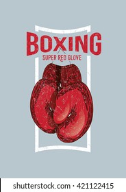 vector illustration of boxing sport for real men, design for t-shirts,vintage design