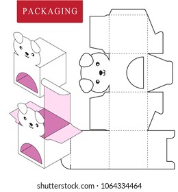 Vector Illustration of Box.Package Template. Isolated White Retail Mock up.
