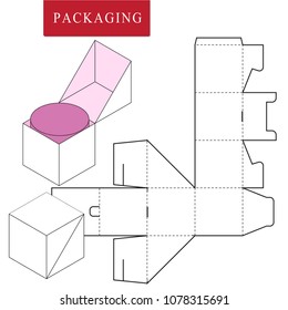 Vector Illustration of Box.Package Template. Isolated White Retail Mock up.