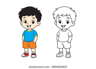 Vector illustration of a boy