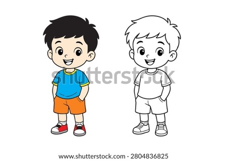 Vector illustration of a boy