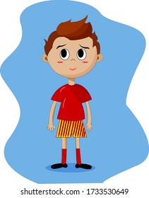 Vector illustration of a boy. Child character concept. 