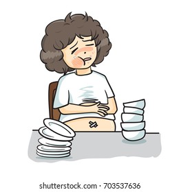 The vector illustration "Boy curly hair Vector" many emotion set on white background