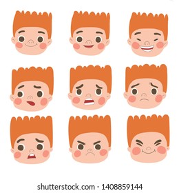 vector illustration of a boy feeling