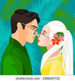 vector illustration boy and girl