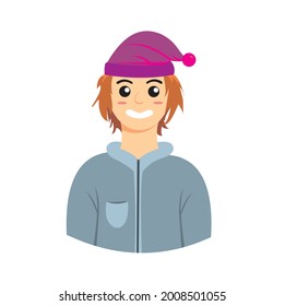 ilustración vectorial de un niño sobre un fondo blanco