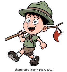 Vector Illustration Of Boy Scout