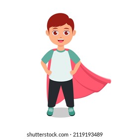Vector illustration of the boy who became a superhero