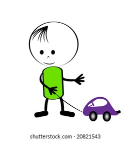vector illustration of boys