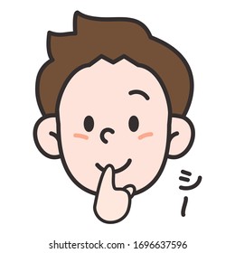 Vektorillustration-Illustration des Gesichtsausdrucks eines Jungen