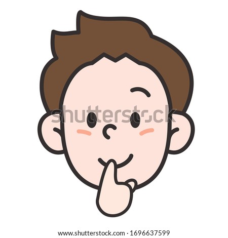 vector illustration of boy's facial expression