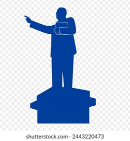 Vector illustration of BR Ambedkar silhouette on transparent background