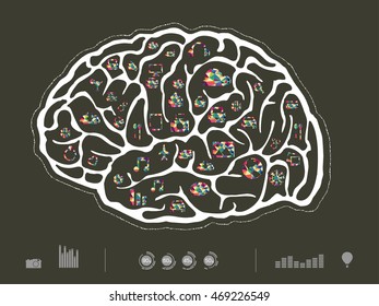vector illustration of brain