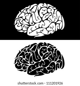 Vector illustration of brain backgrounds.