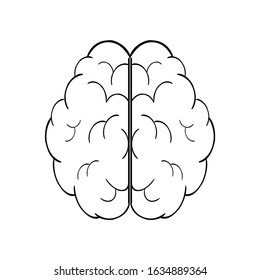 Vector illustration of a brain icon on a white background