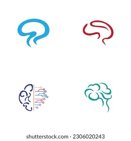 ilustración vectorial del diseño de la plantilla de iconos cerebrales 