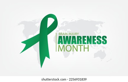 Vector Illustration of Brain Injury Awareness Month. Simple and Elegant Design