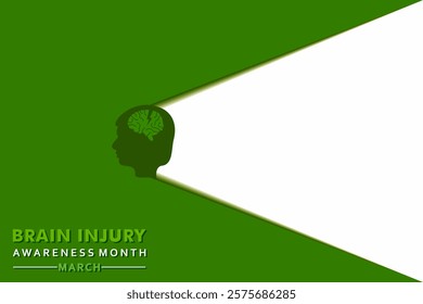 Vector illustration for Brain Injury Awareness Month which is held in the month of March every year, it spreads awareness of different types of Brain Injuries.