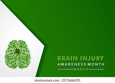 Vector illustration for Brain Injury Awareness Month which is held in the month of March every year, it spreads awareness of different types of Brain Injuries.