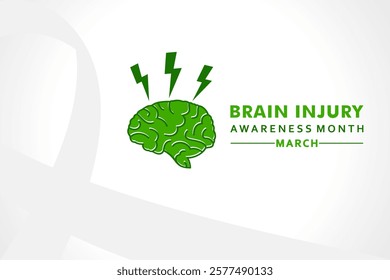 Vector illustration for Brain Injury Awareness Month which is held in the month of March every year, it spreads awareness of different types of Brain Injuries.