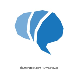 Vector illustration of a brain logo design