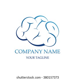 Vector Illustration : Brain Logo Design