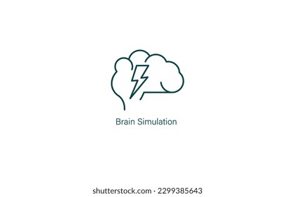 Vector Illustration of Brain Simulation: Advancing Our Understanding of the Mind