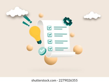Vektorgrafik, Brainstorming, Geschäftskonzept für Zusammenarbeit, Suche nach neuen Lösungen, mit Glühbirne