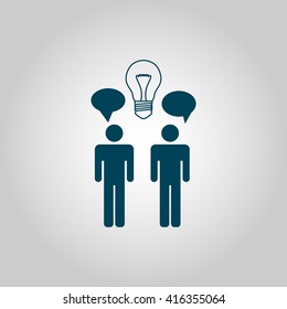 Vector illustration of brainstorming icon