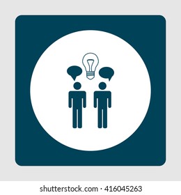 Vector illustration of brainstorming icon. Premium quality web icon.