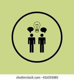 Vector illustration of brainstorming icon. Premium quality web icon.