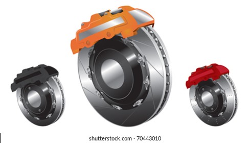 vector Illustration of brake block on white background