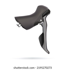Vector illustration, brake handle road sports bike gear shifter