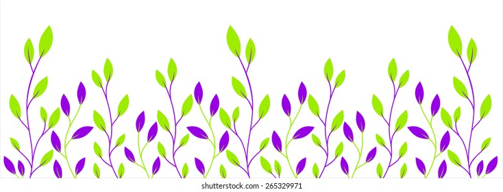 Vector illustration branch with leaves isolated on a white background