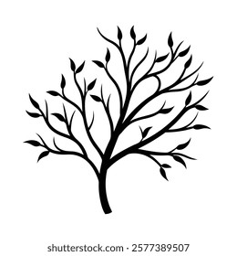 Vector illustration of a branch with leaves perfect for botanical designs naturethemed artwork and ecofriendly projects