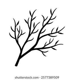 Vector illustration of a branch with leaves perfect for botanical designs naturethemed artwork and ecofriendly projects
