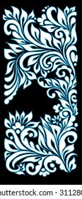 vector illustration with branches and leaves