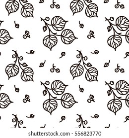 vector, illustration, branches, leaves, design element, forest, outline, tree, seamless pattern, berries