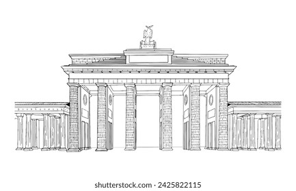 Vector illustration of the Brandenburg Gate in Berlin, Germany