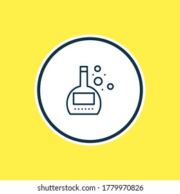 Vector illustration of brandy icon line. Beautiful alcohol element also can be used as whiskey icon element.