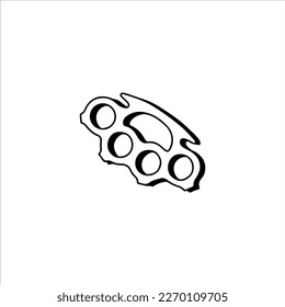vector illustration of brass knuckle

