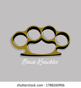 Vector illustration of Brass knuckles