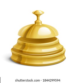 Vector illustration of a brass reception bell.