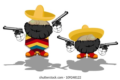 vector illustration of brave heroes