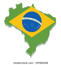 Vector illustration of Brazil 