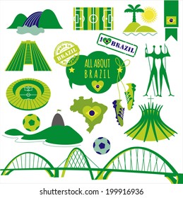 Vector illustration of Brazil.